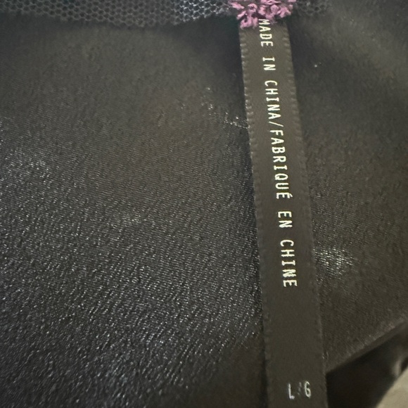 Free People Lotus Pond Purple Black Beaded Dress Sz L - Picture 2 of 12